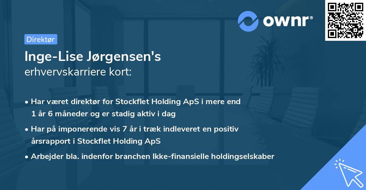 Inge-Lise Jørgensen's erhvervskarriere kort