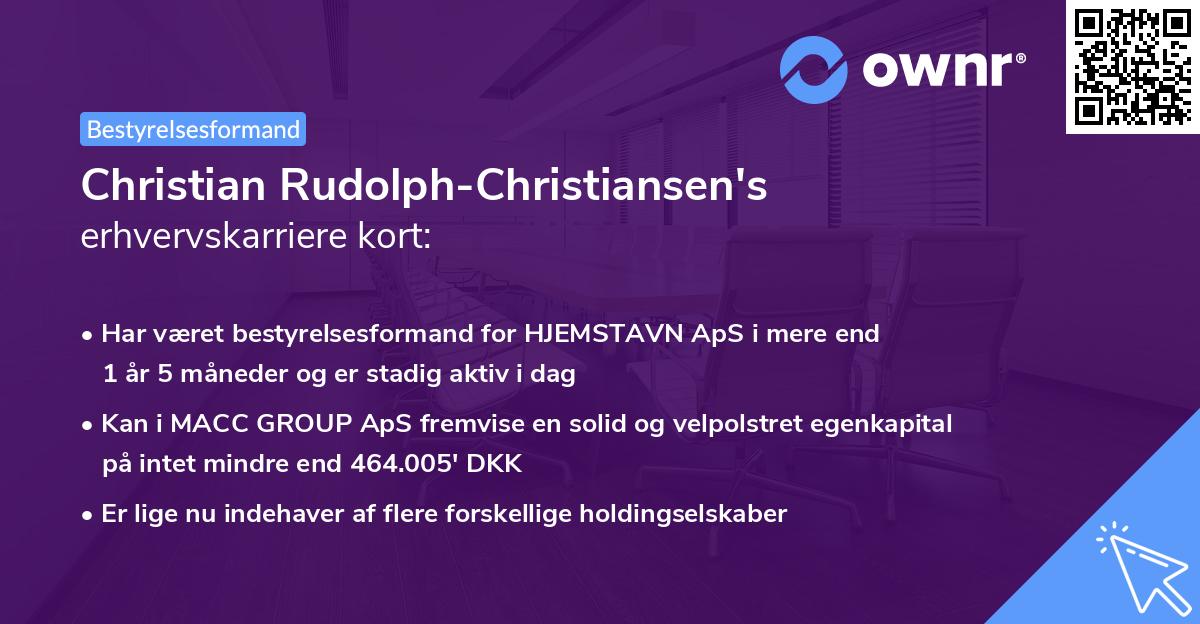 Christian Rudolph-Christiansen's erhvervskarriere kort