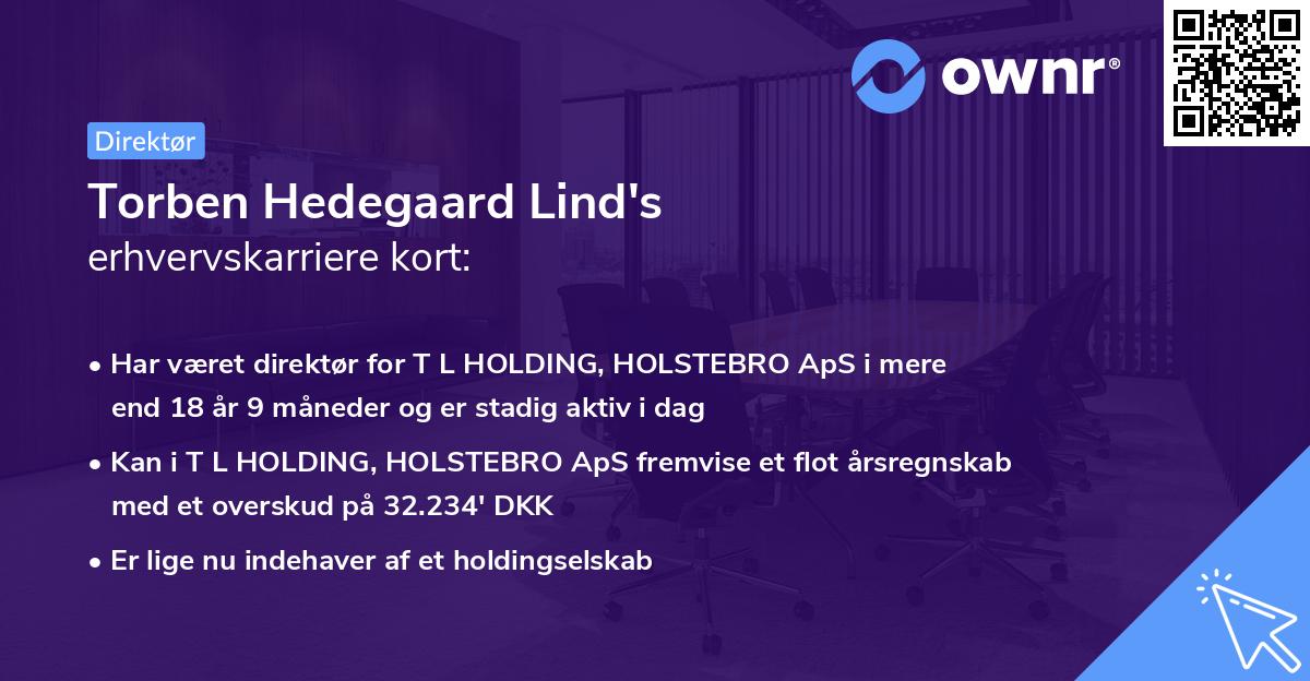Torben Hedegaard Lind's erhvervskarriere kort