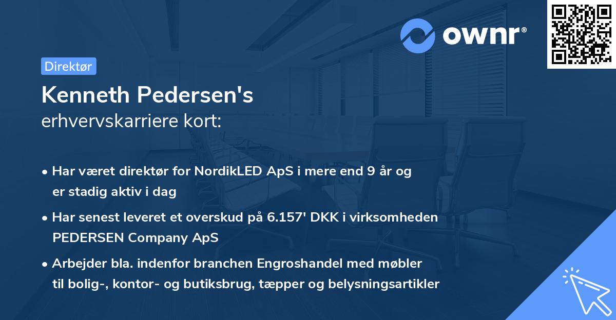 Kenneth Pedersen's erhvervskarriere kort