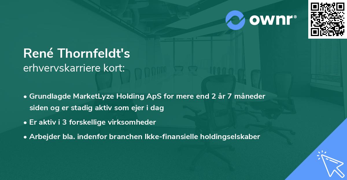 René Thornfeldt's erhvervskarriere kort