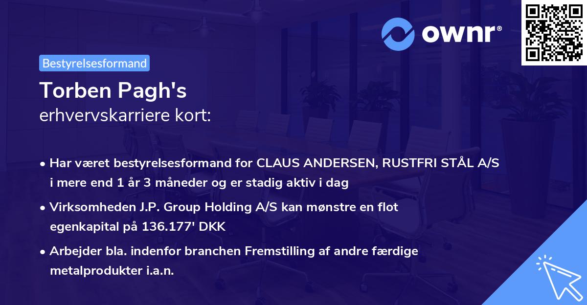 Torben Pagh's erhvervskarriere kort