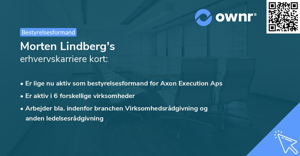 Morten Lindberg's erhvervskarriere kort