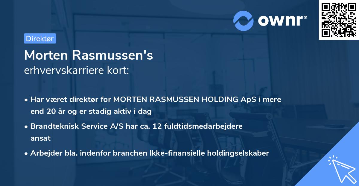 Morten Rasmussen's erhvervskarriere kort