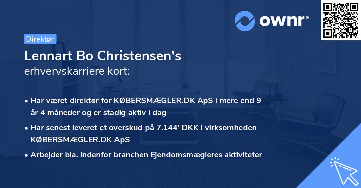 Lennart Bo Christensen's erhvervskarriere kort