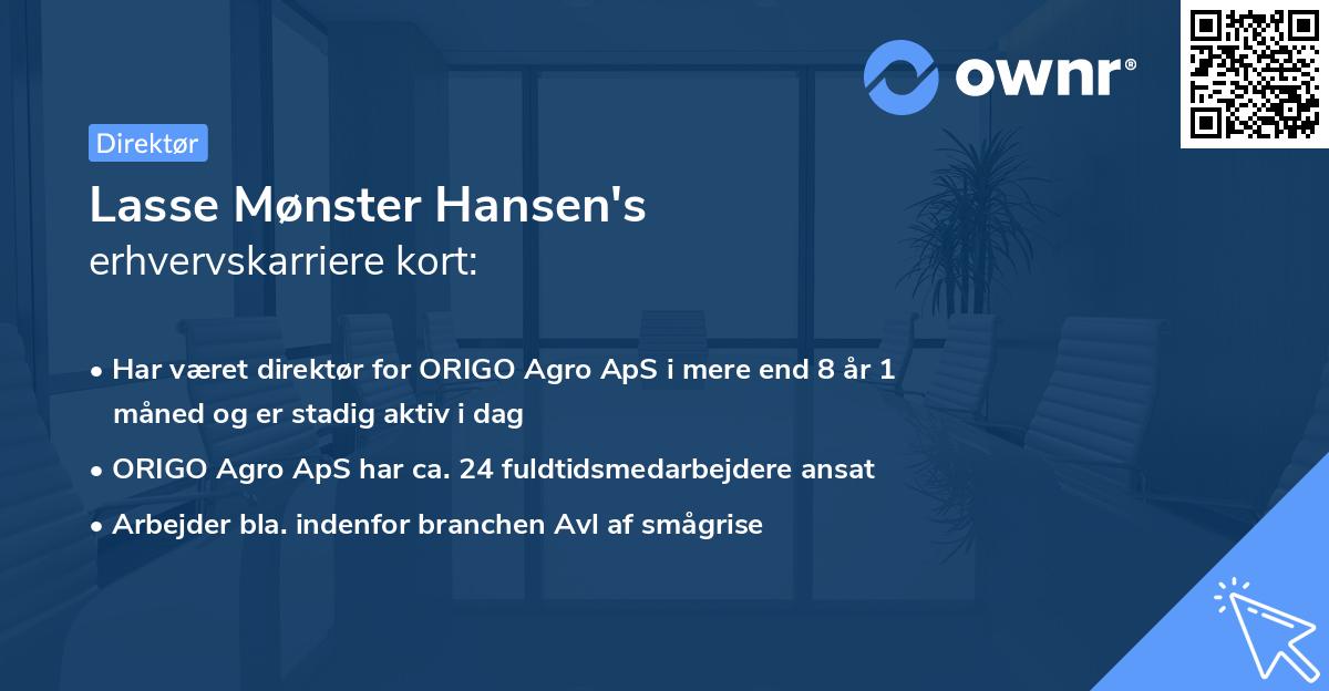 Lasse Mønster Hansen's erhvervskarriere kort