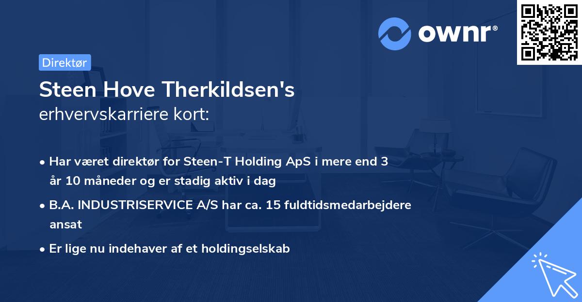 Steen Hove Therkildsen's erhvervskarriere kort
