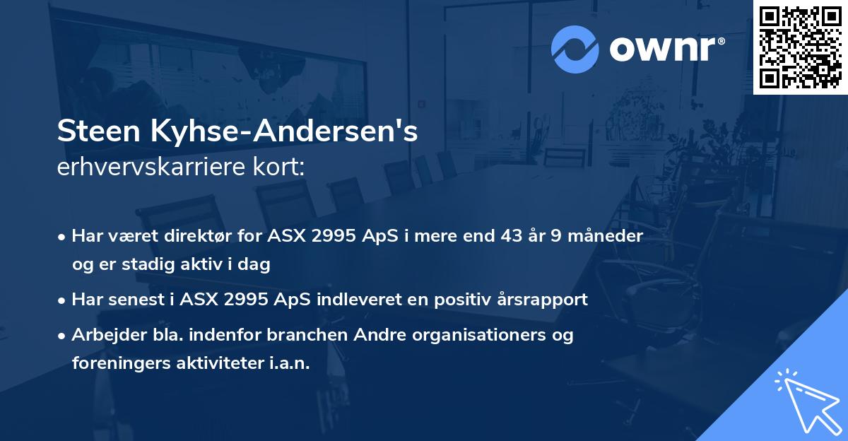 Steen Kyhse-Andersen's erhvervskarriere kort