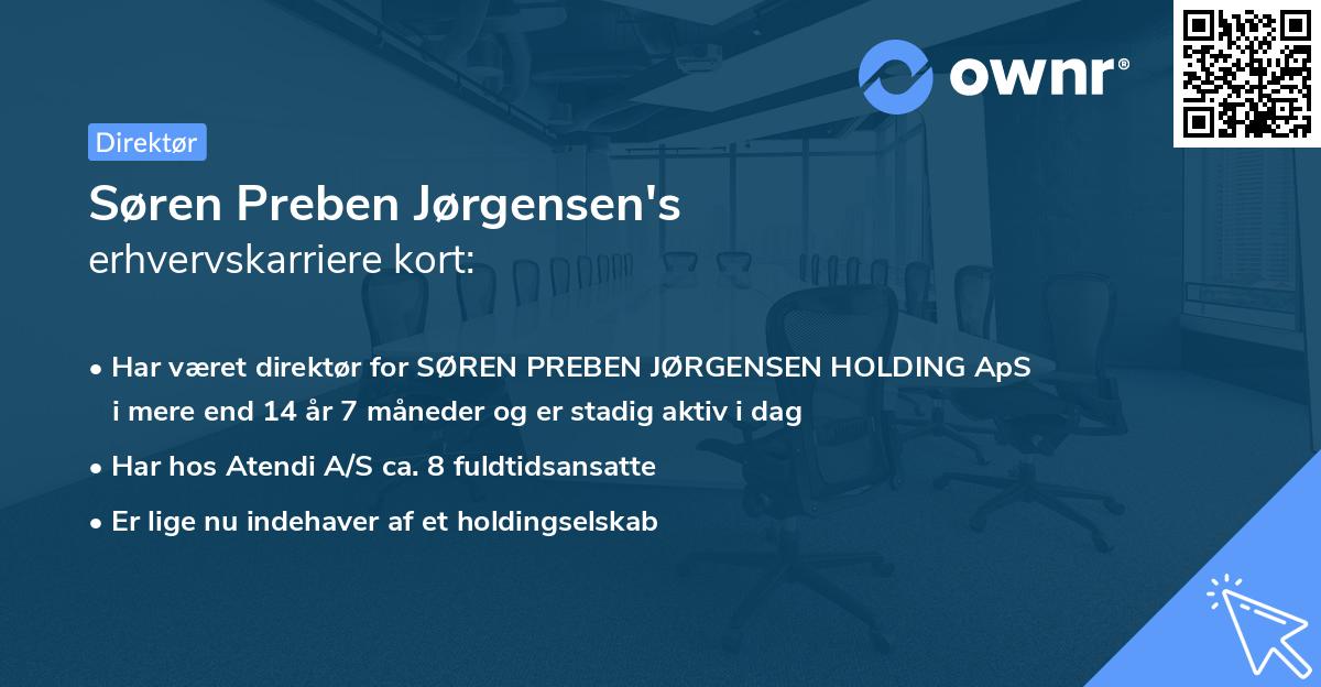 Søren Preben Jørgensen's erhvervskarriere kort