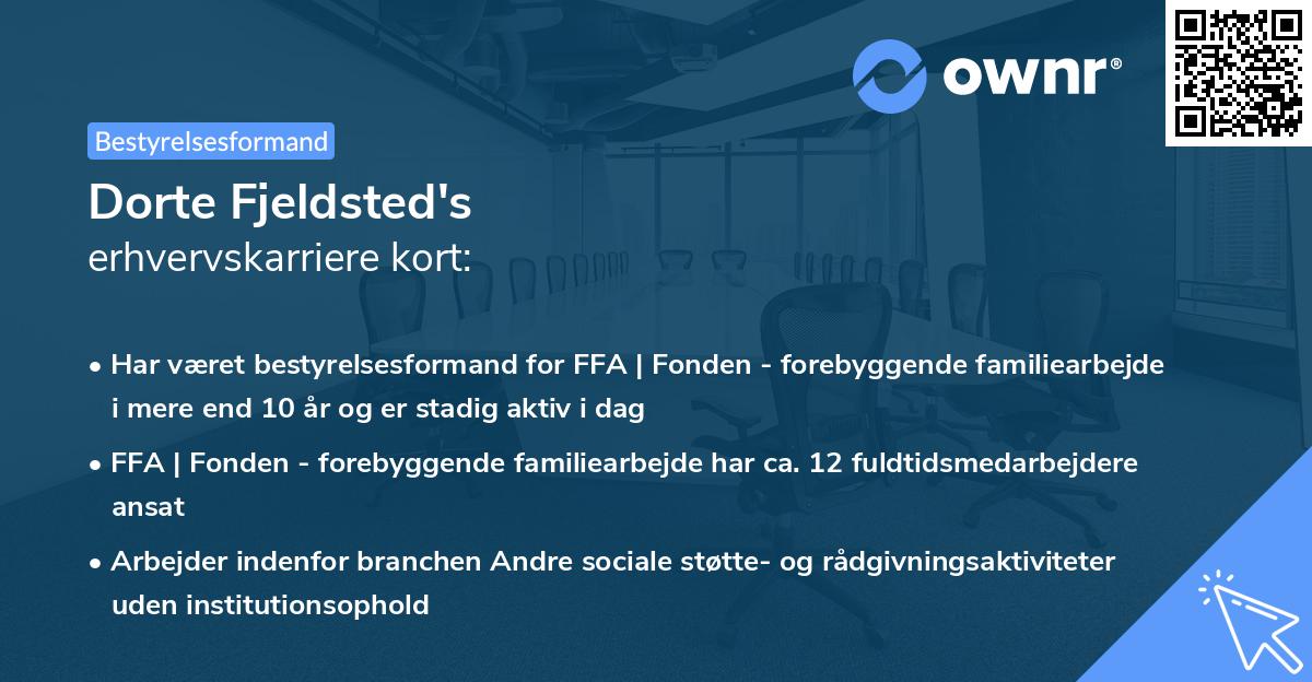 Dorte Fjeldsted's erhvervskarriere kort