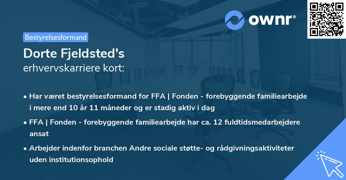 Dorte Fjeldsted's erhvervskarriere kort