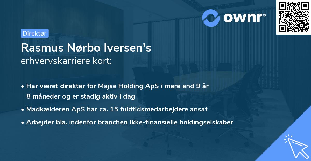 Rasmus Nørbo Iversen's erhvervskarriere kort