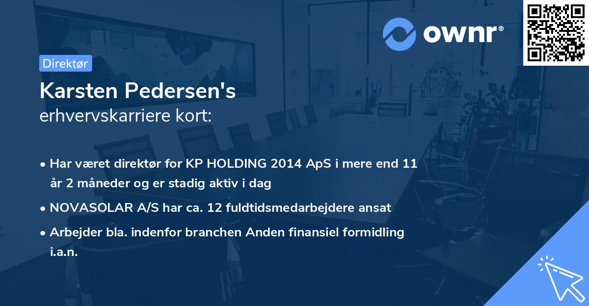 Karsten Pedersen's erhvervskarriere kort