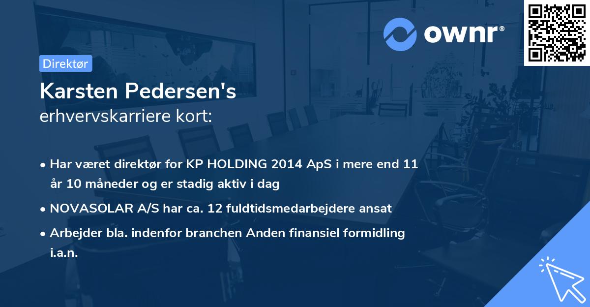 Karsten Pedersen's erhvervskarriere kort