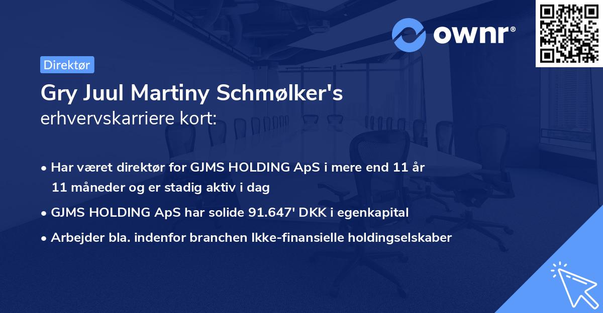 Gry Juul Martiny Schmølker's erhvervskarriere kort