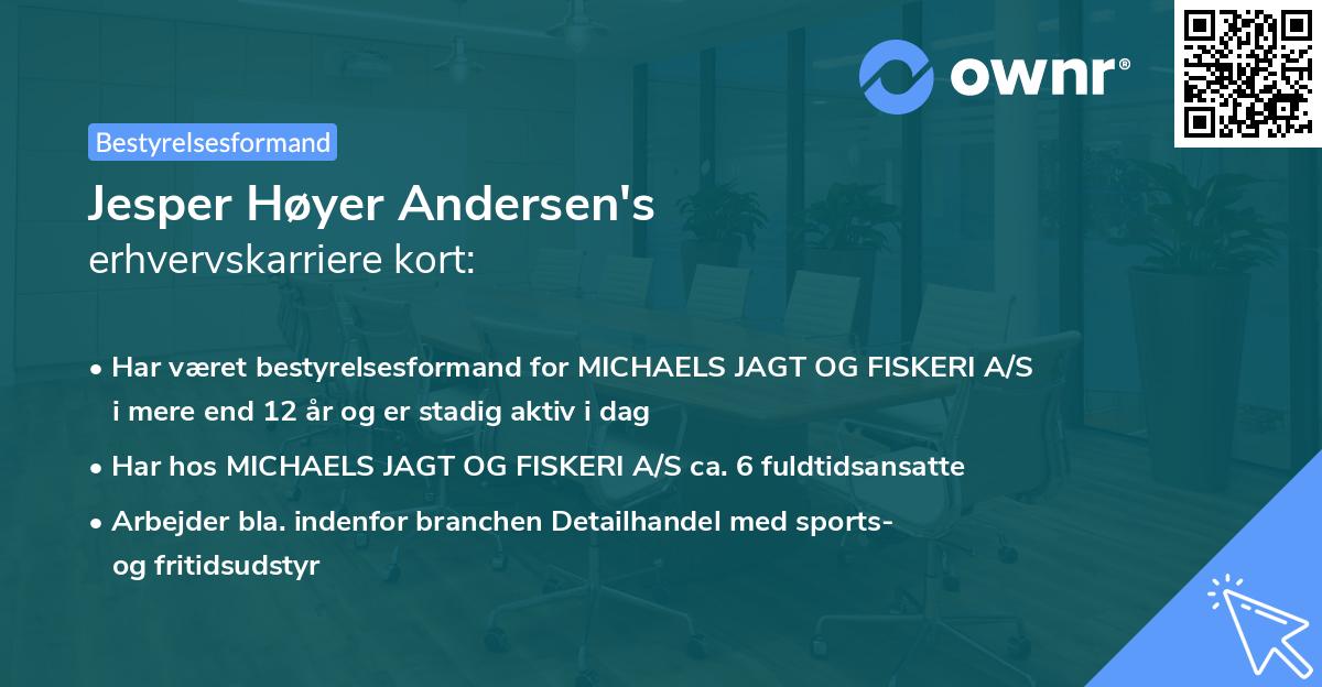 Jesper Høyer Andersen's erhvervskarriere kort