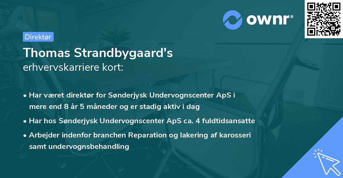 Thomas Strandbygaard's erhvervskarriere kort