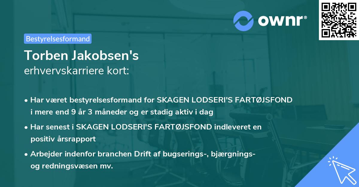 Torben Jakobsen's erhvervskarriere kort