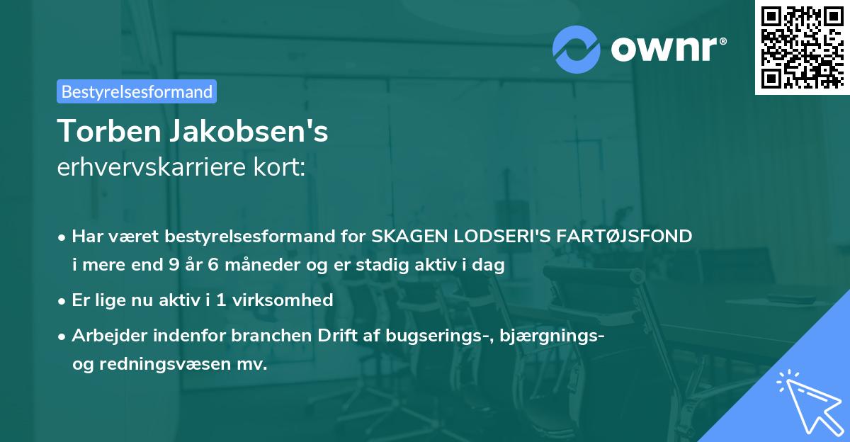 Torben Jakobsen's erhvervskarriere kort