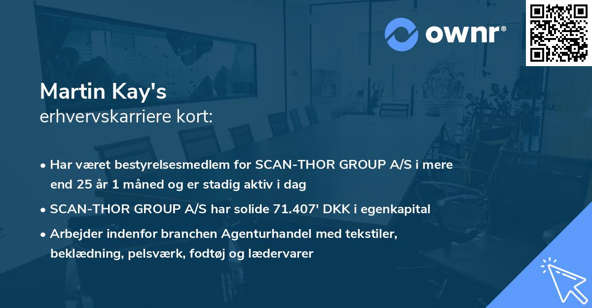 Martin Kay's erhvervskarriere kort
