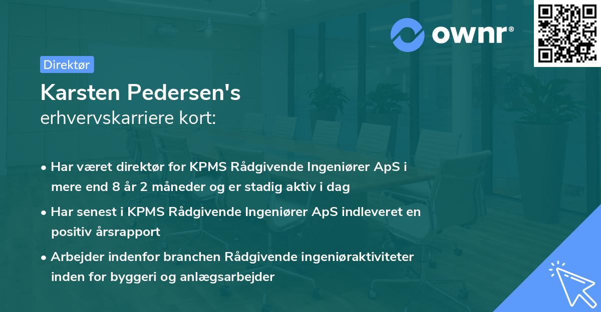 Karsten Pedersen's erhvervskarriere kort
