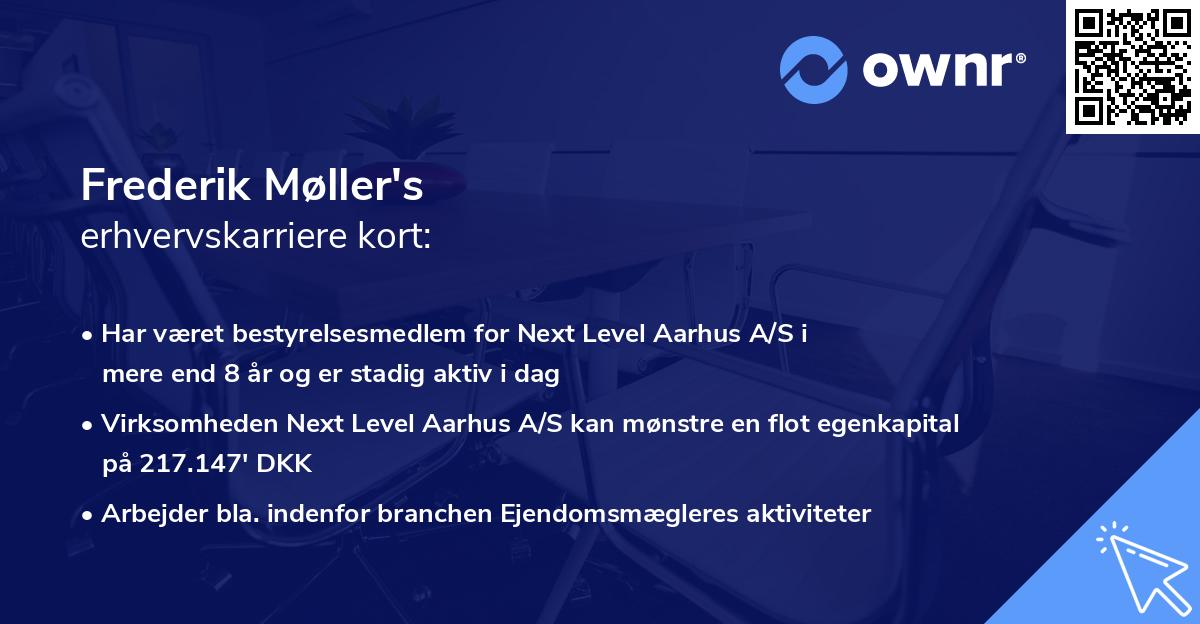 Frederik Møller's erhvervskarriere kort