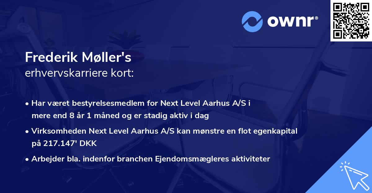 Frederik Møller's erhvervskarriere kort