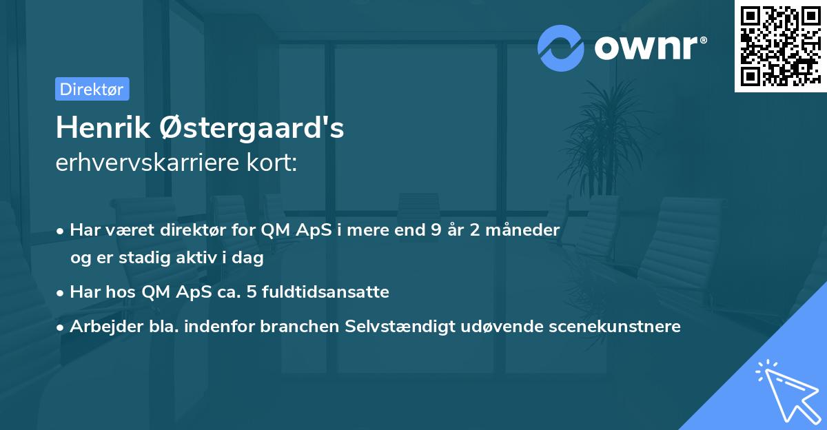 Henrik Østergaard's erhvervskarriere kort