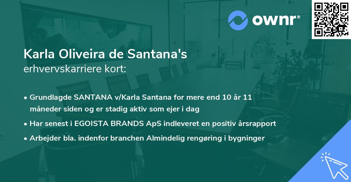 Karla Oliveira de Santana's erhvervskarriere kort