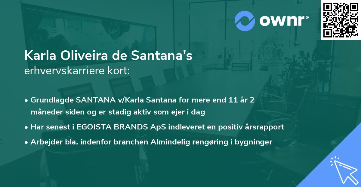 Karla Oliveira de Santana's erhvervskarriere kort