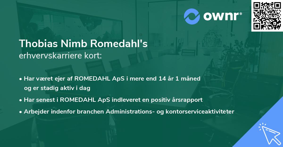 Thobias Nimb Romedahl's erhvervskarriere kort