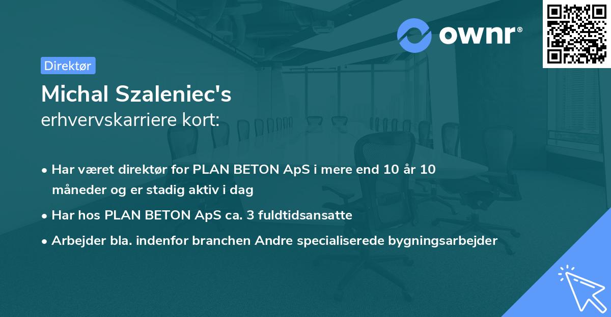Michal Szaleniec's erhvervskarriere kort