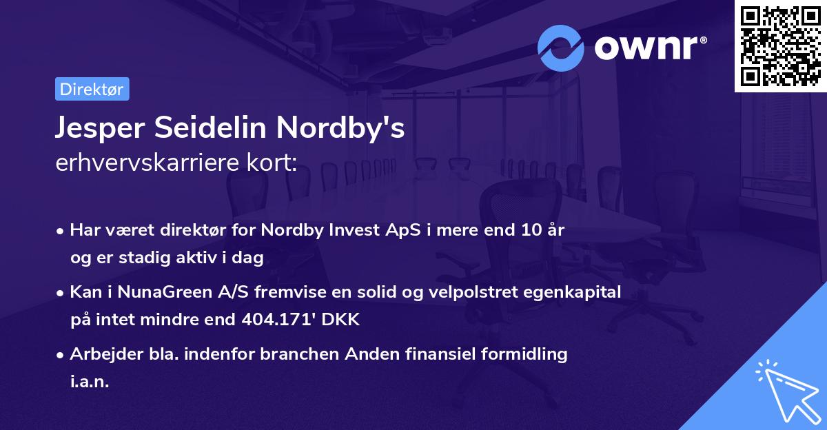 Jesper Seidelin Nordby's erhvervskarriere kort