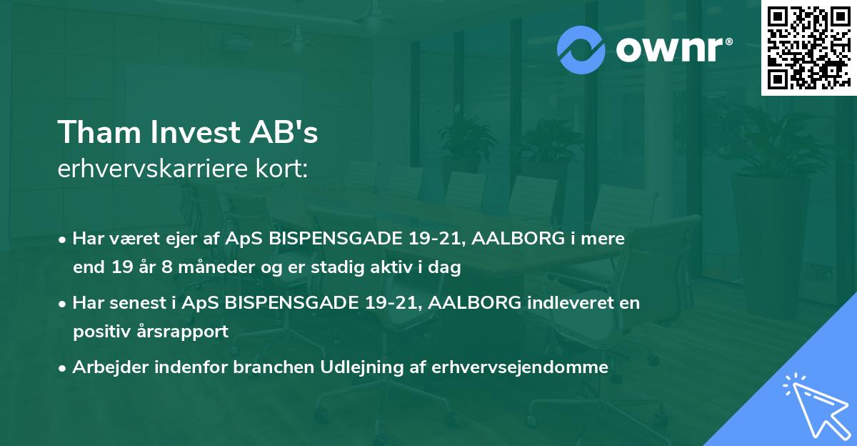 Tham Invest AB's erhvervskarriere kort