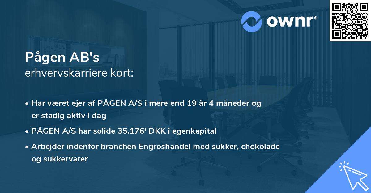 Pågen AB's erhvervskarriere kort