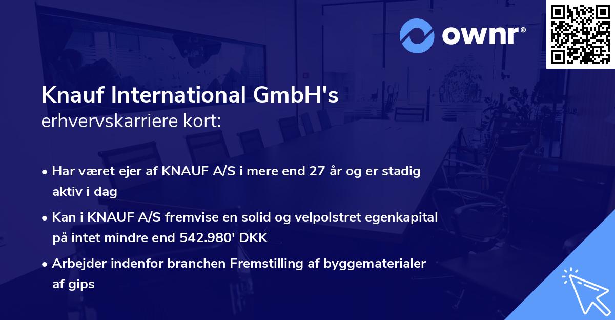 Knauf International GmbH's erhvervskarriere kort