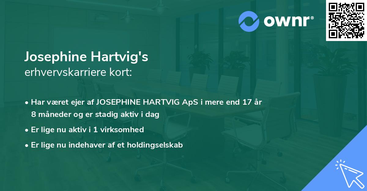 Josephine Hartvig's erhvervskarriere kort