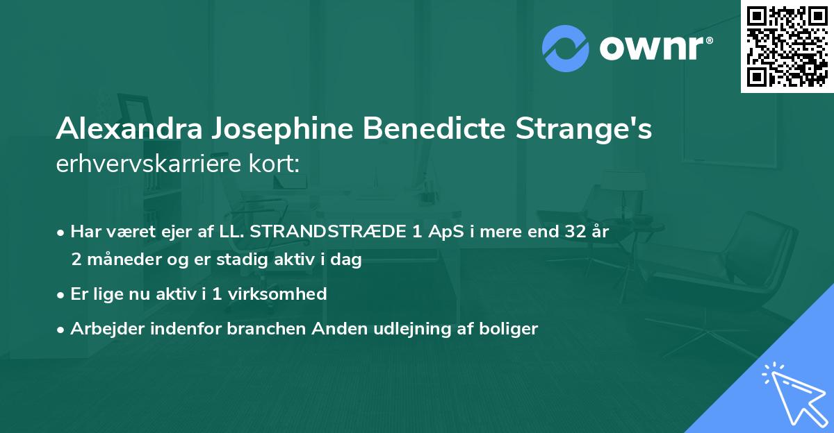 Alexandra Josephine Benedicte Strange's erhvervskarriere kort