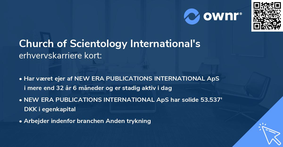 Church of Scientology International's erhvervskarriere kort