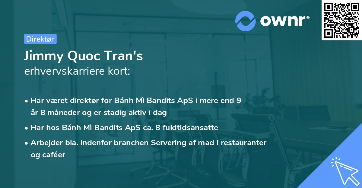 Jimmy Quoc Tran's erhvervskarriere kort