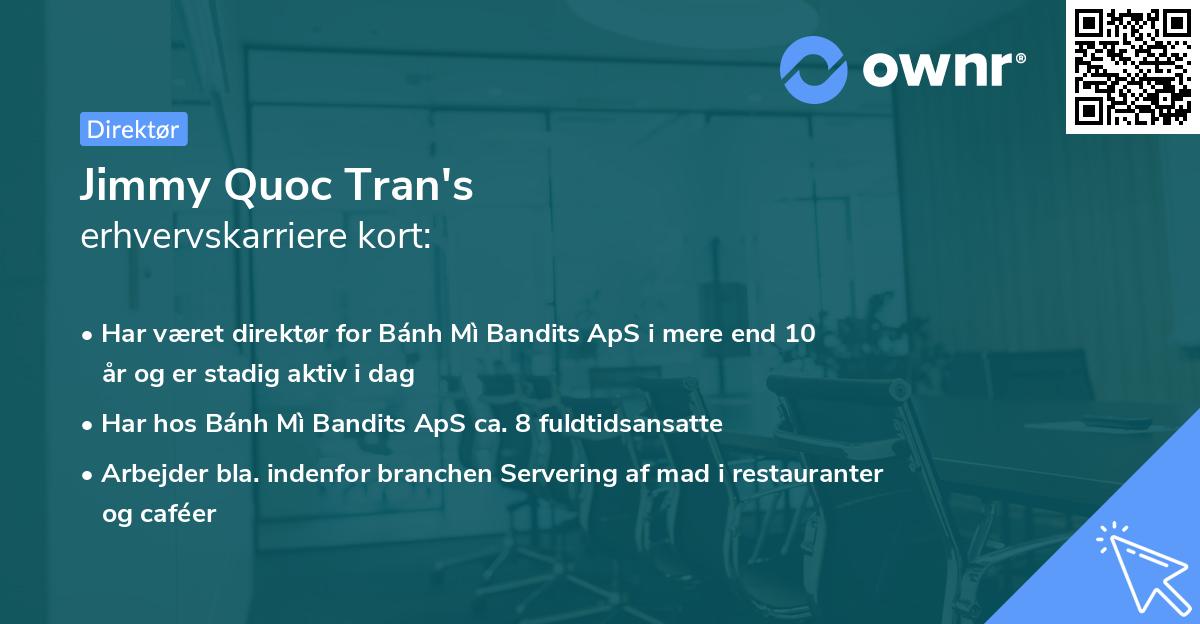 Jimmy Quoc Tran's erhvervskarriere kort