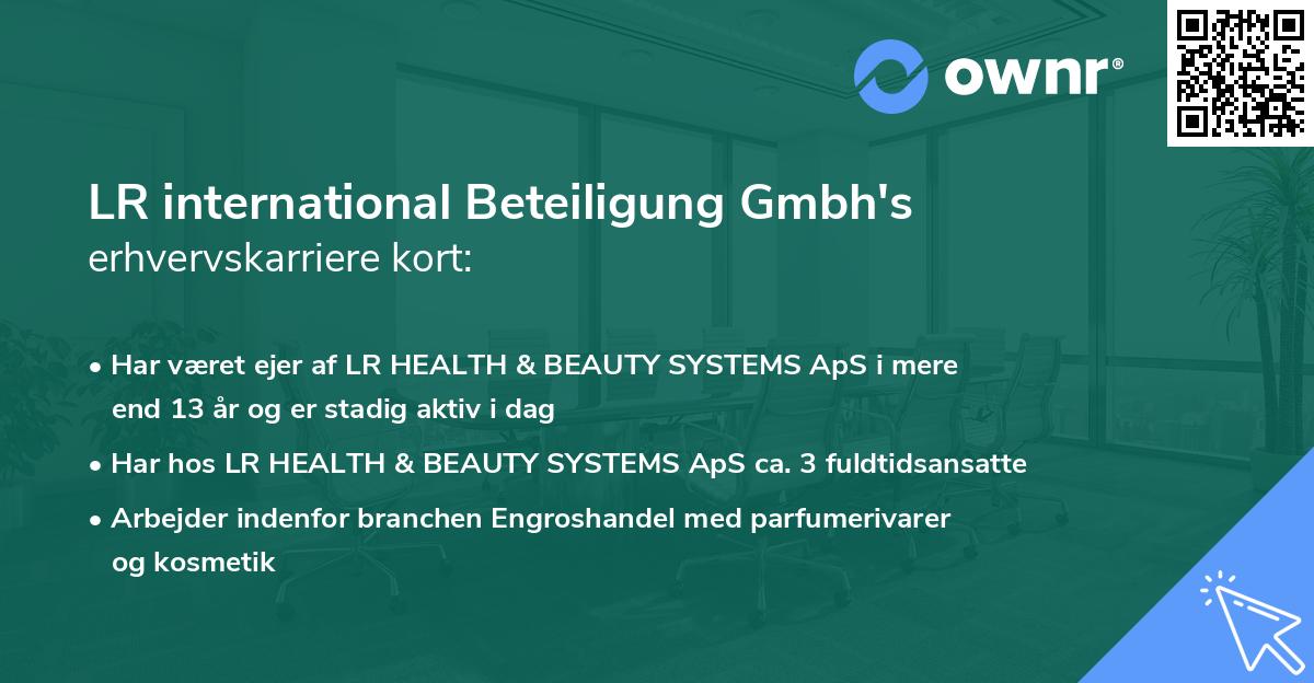 LR international Beteiligung Gmbh's erhvervskarriere kort