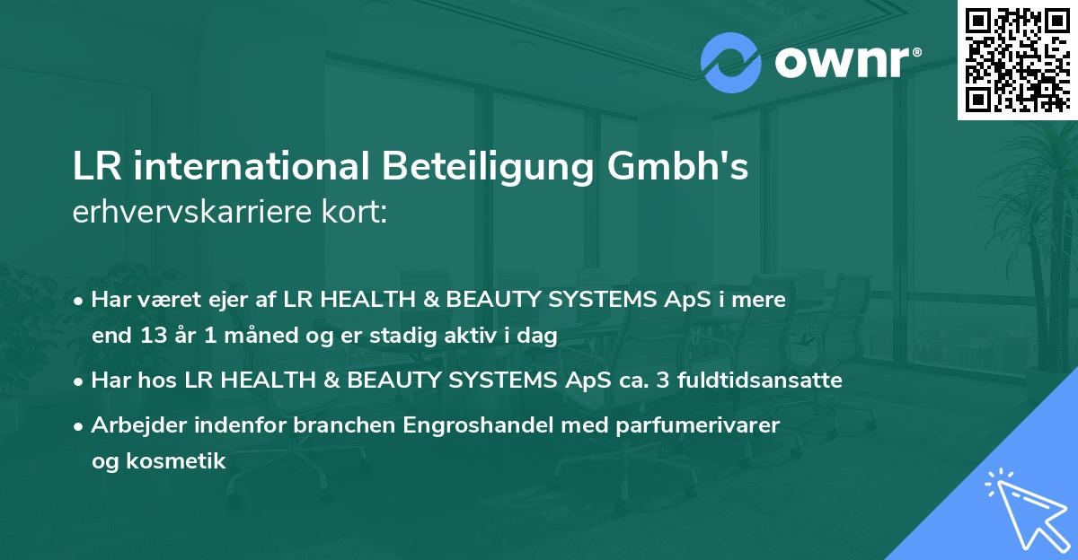 LR international Beteiligung Gmbh's erhvervskarriere kort