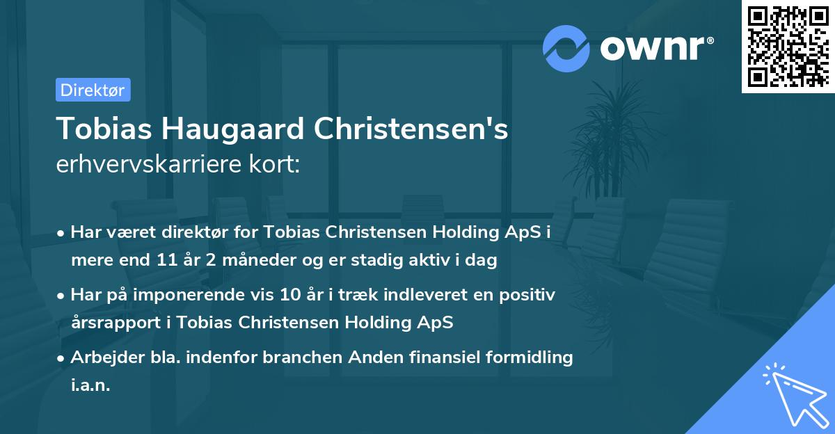 Tobias Haugaard Christensen's erhvervskarriere kort