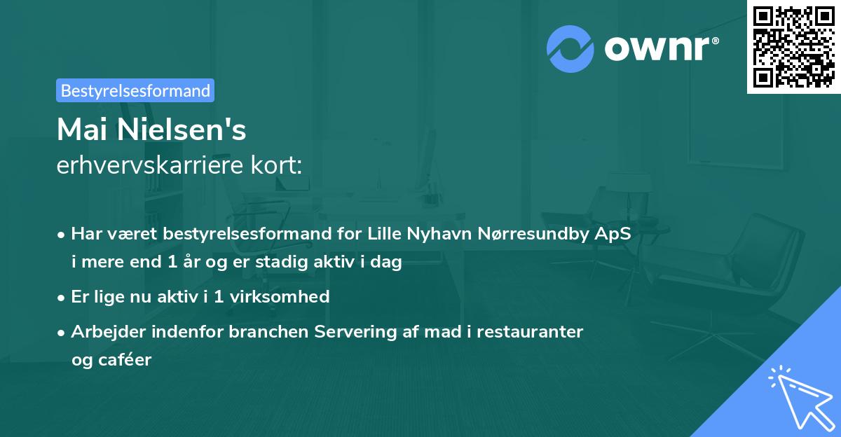 Mai Nielsen's erhvervskarriere kort