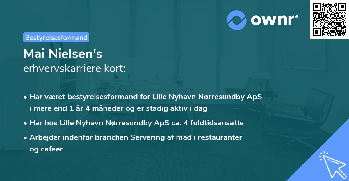 Mai Nielsen's erhvervskarriere kort