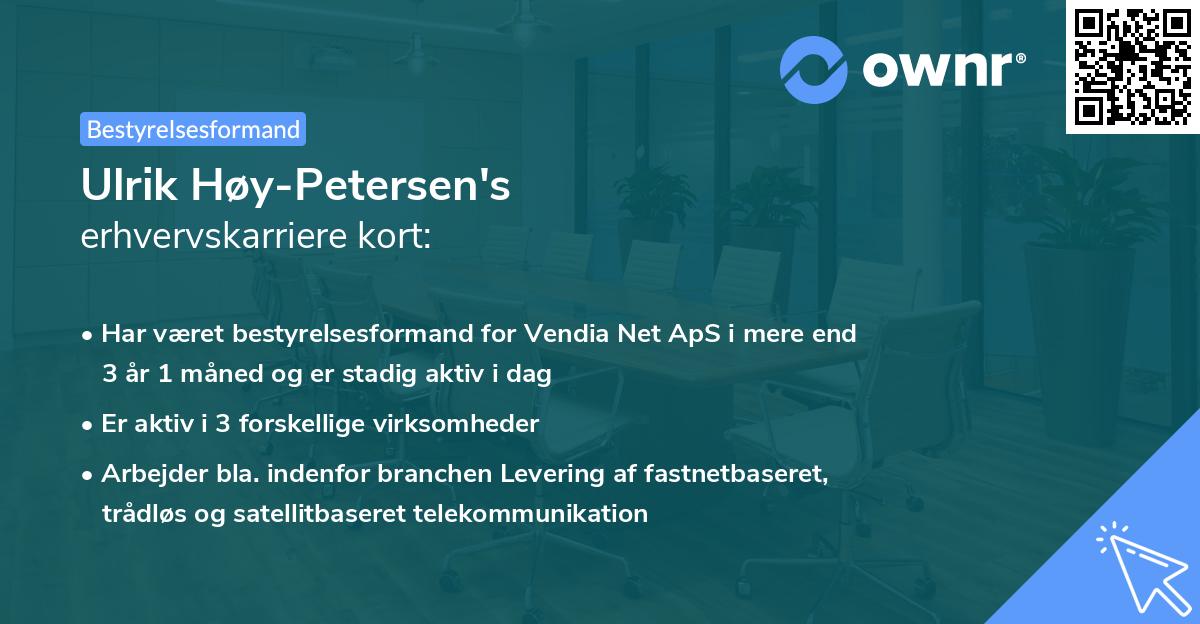 Ulrik Høy-Petersen's erhvervskarriere kort