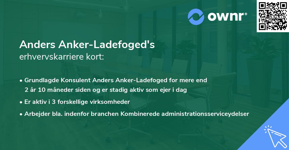 Anders Anker-Ladefoged's erhvervskarriere kort