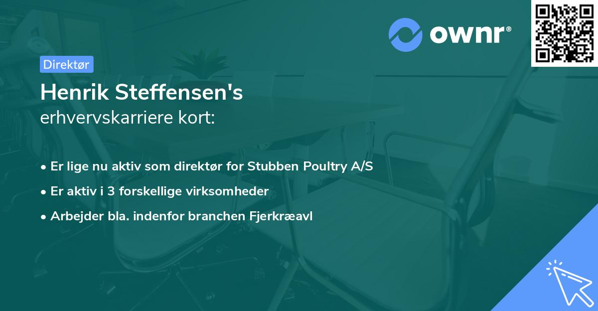 Henrik Steffensen's erhvervskarriere kort