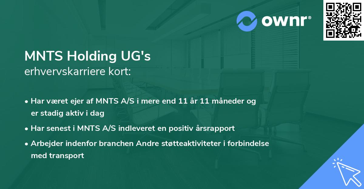 MNTS Holding UG's erhvervskarriere kort